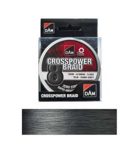 Plecionka DAM Crosspower 8-Braid grey 0.10mm 150m*