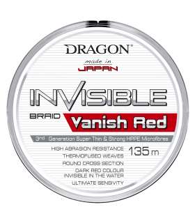 Plecionka Dragon Invisible Vanish Red 0.12mm135m