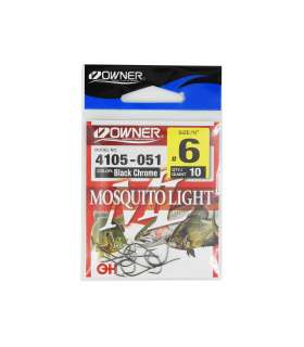 Haczyki Owner Mosquito Light 4105/6 - czarny+