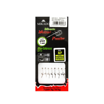 Haki Mikado MF.barbless przypon z igłą r12op8szt+