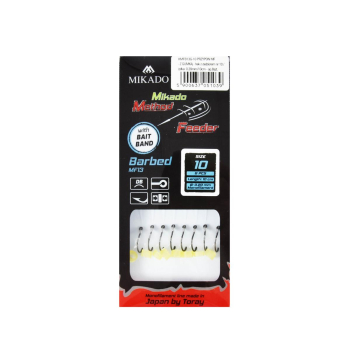 Haki Mikado MF. przypon z gumką r.10 op 8szt+