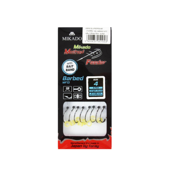 Haki Mikado MF. przypon z gumką r.4 op 8szt+
