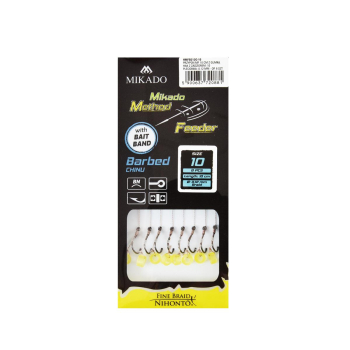 Haki Mikado MF. przypon z gumką r.10 op 8szt+
