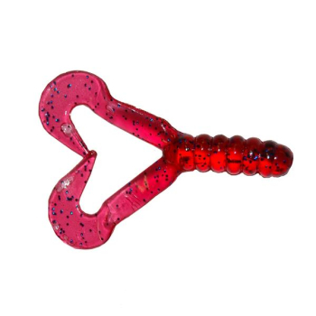 Manns Twister 4,5 cm PU wiśniowy/niebi.brokat(20)