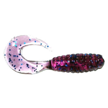Manns Twister 3,0 cm EG granat z brokatem 20szt