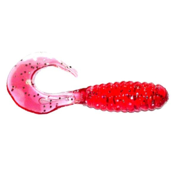 Manns Twister 4,0 cm MFST czerwony z brokatem20szt