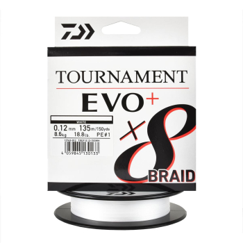 Plecionka Daiwa Tournament X8 Evo+ 0.12mm 135m wh