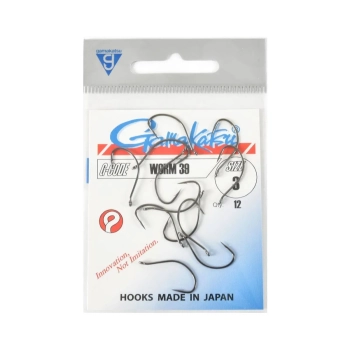 Haki Gamakatsu WORM39/3 black 1 op (12 sztuk)