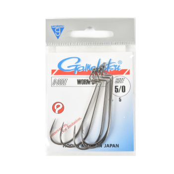 Haki Gamakatsu WORM34/ 5/0 black 1 op (5 sztuk)