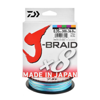 Plecionka Daiwa J-Braid X8 multi-color 0.35mm/300m