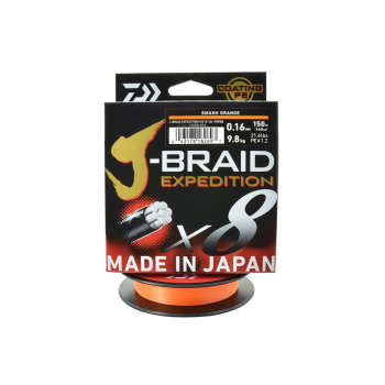 Plecionka Daiwa J-Braid Exped.X8E ora.0.16mm/150m