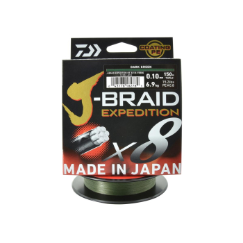 Plecionka Daiwa J-Braid Exped.X8Egreen0.10mm/150m