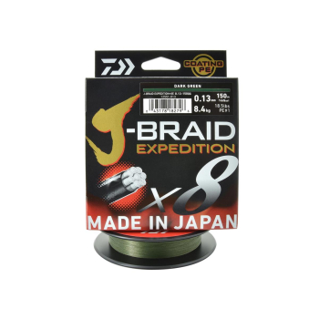 Plecionka Daiwa J-Braid Exped.X8Egreen0.13mm/150m