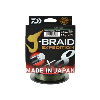 Plecionka Daiwa J-Braid Exped.X8E green0.16mm/150m