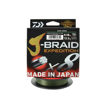 Plecionka Daiwa J-Braid Exped.X8Egreen0.18mm/150m