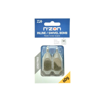 Ciężarek Daiwa N'Zon Inline Swivel Bomb 60g 2szt*