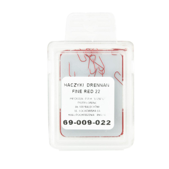 Haki Drennan Fine Red rozm.22  op/20szt*-112951
