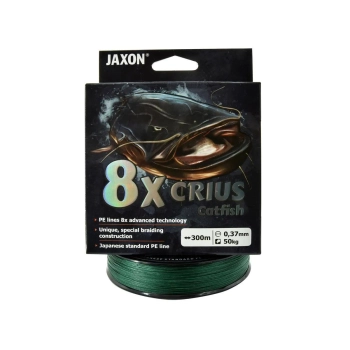 Plecionka Jaxon Crius 8X Catfish Green 0.37mm 300m