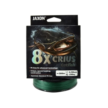 Plecionka Jaxon Crius 8X Catfish Green 0.50mm 300m