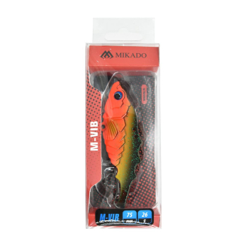 Cykada Mikado M-Vib red stickleback 26g 75mm