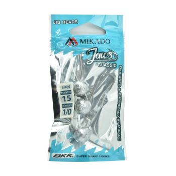 Główka jigowa Mikado JAWS Classic 1/0 15g 3szt(5)+