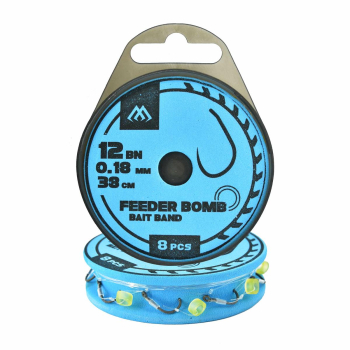 Haki Mikado Feeder Bomb przypon gumka r.12 op8szt#