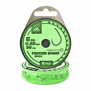 Haki Mikado Feeder Bomb przypon igła r.6 op8szt#