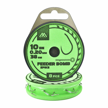 Haki Mikado Feeder Bomb przypon igła r.10 op8szt#