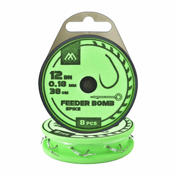 Haki Mikado Feeder Bomb przypon igła r.12 op8szt#