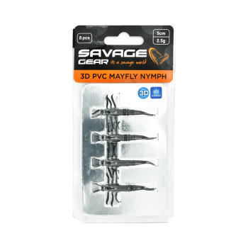 Przynęta S.G.3D PVC Mayfly Loose Body 5cm-Black