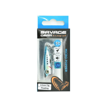 Wobler S.G. Micro Popper 4.3cm/3g ghost sardine*