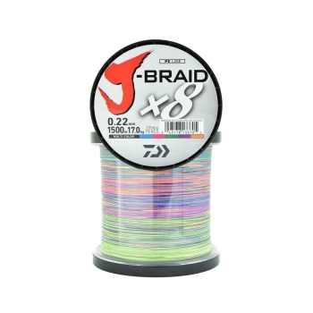 Plecionka Daiwa J-Braid X8 multi-color0.22mm/1500m