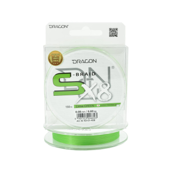 Plecionka Dragon S-Braid X8 0.08mm 150m lime green