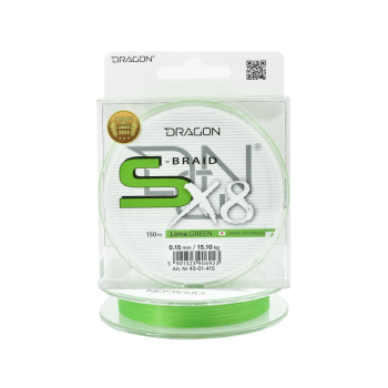 Plecionka Dragon S-Braid X8 0.15mm 150m lime green