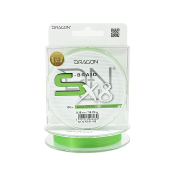 Plecionka Dragon S-Braid X8 0.18mm 150m lime green