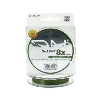 Plecionka Dragon No Limit X8 0.08mm 150m c. green