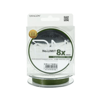 Plecionka Dragon No Limit X8 0.18mm 150m c. green