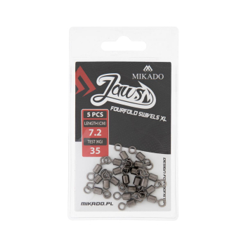 Krętlik Mikado Jaws Fourfold 35kg 7,2cm 5 szt.