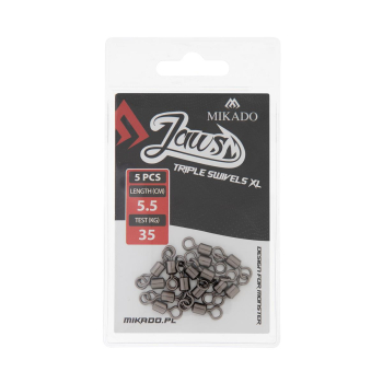 Krętlik Mikado Jaws Triple 35kg 5,5cm 5 szt.