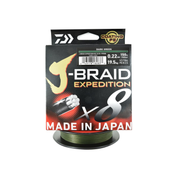Plecionka Daiwa J-Braid Exped.X8Egreen0.22mm/150m