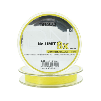 Plecionka Dragon No Limit X8 0.12mm 150m yellow