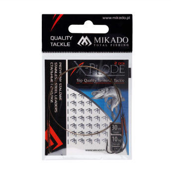 Przypon stalowy Mikado z hakiem 2/0 30cm/10kg 2szt