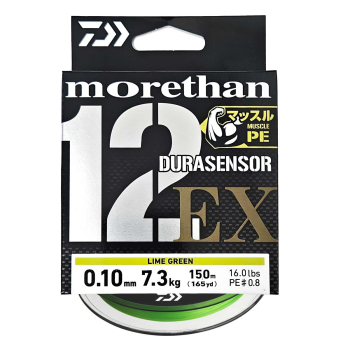 Plecionka Daiwa Morethan 12 EX 0.10mm 150m lime g