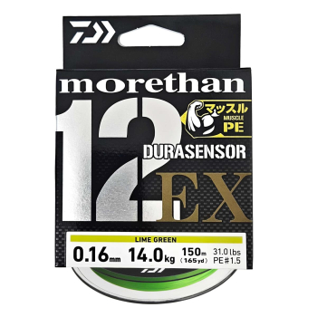 Plecionka Daiwa Morethan 12 EX 0.16mm 150m lime g
