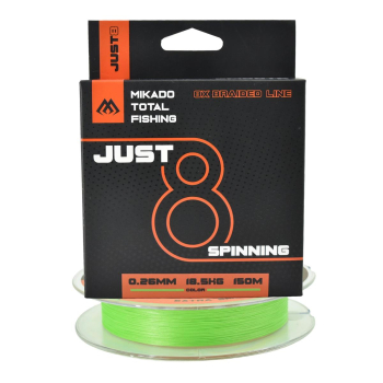 Plecionka Mikado Just 8 0.26mm 150m fluo zielona