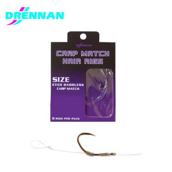 Haki Drennan C.Match +Przypon 0.148mm r.16 op/8szt