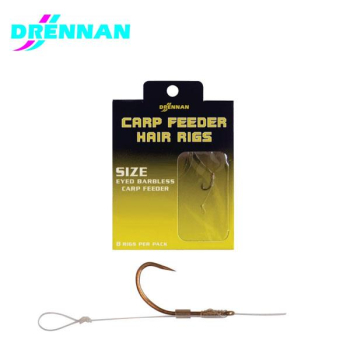 Haki Drennan C.Feeder+Przypon 0.165mm r.18 op/8szt