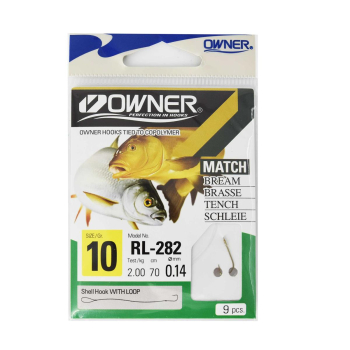 Haczyki Owner RL282/10 z przyponami - brązowy(5)