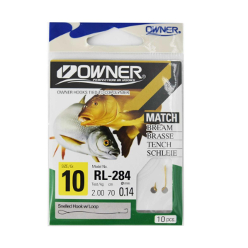 Haczyki Owner RL284/10 z przyponami - złoty(5)