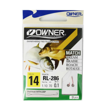 Haczyki Owner RL286/14 z przyponami - czerwony(5)